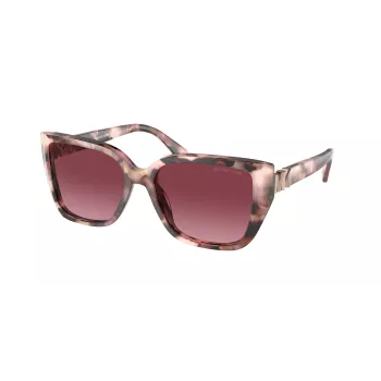 Óculos de sol Michael Kors mulher MK2199-39468H armação em acetato tartaruga escura lentes castanhas degradê 55mm