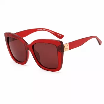 Michael Kors Óculos de sol de mulher MK2267UCHERRY - Armação de acetato Cherry, lentes cinzentas degradê, 56 mm
