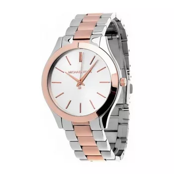 Relógio de quartzo de mulher Michael Kors MK3204B, 34 mm, prateado/mostrador branco