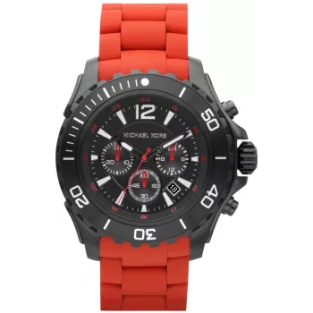 Michael Kors MK8212 Relógio de homem de quartzo, 47 mm, preto/vermelho