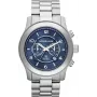 Michael Kors MK8314 Relógio de quartzo para homem, 45 mm, mostrador prateado/azul