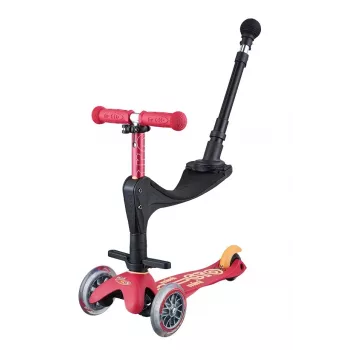 Trotinete Micro Mini 3 em 1 Deluxe Plus vermelha