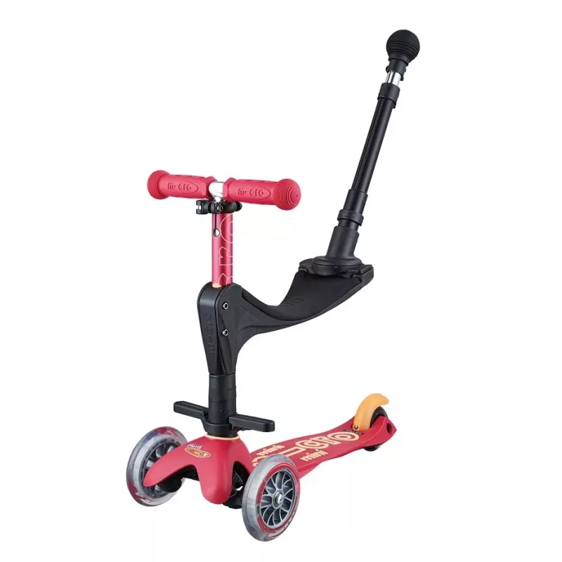Trotinete Micro Mini 3 em 1 Deluxe Plus vermelha