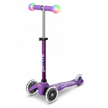 Trotinete de 3 rodas Micro Mini Deluxe LED Magic Aqua