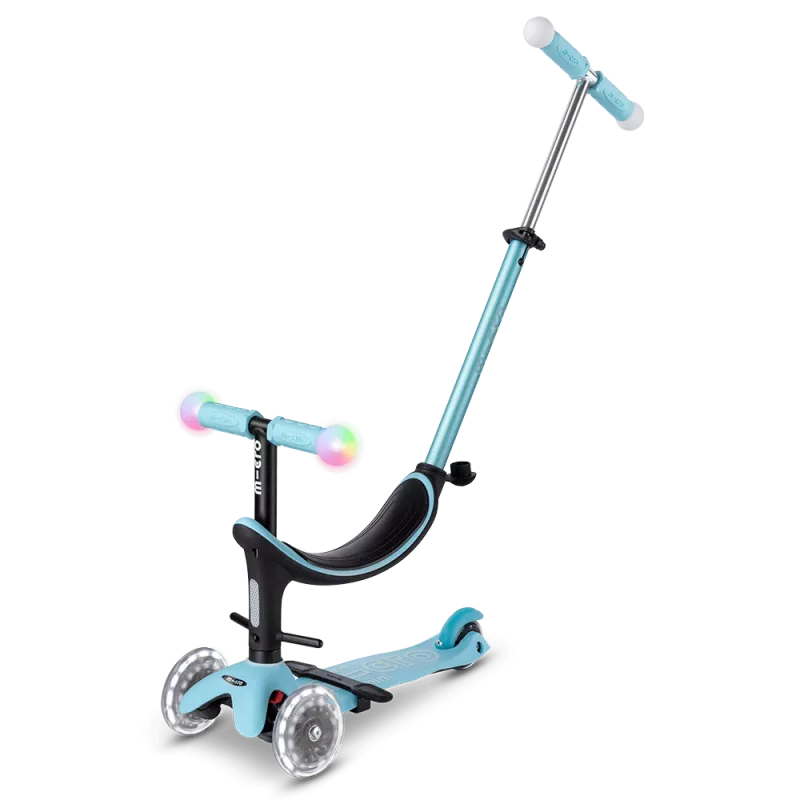 Trotinete Micro Mini2Grow Deluxe Magic LED azul