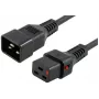 MICROCONNECT cabo de alimentação com bloqueio C20 para C19, 2,5m, 16A, preto