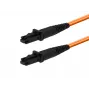 MICROCONNECT Cabo de patch de fibra ótica MTRJ/UPC para MTRJ/UPC 0,5 m OM1 duplex, laranja