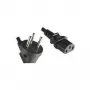 Cabo de alimentação MicroConnect PE010418ISRAEL tipo H para C13 1,8m preto
