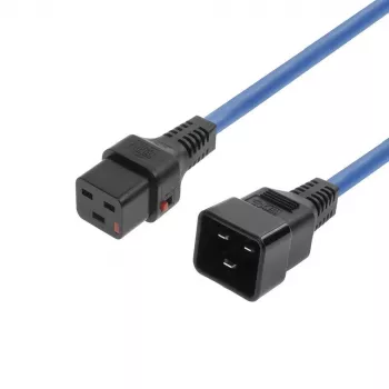 MICROCONNECT cabo de alimentação C19 IEC Lock - C20, 2m, 16A, C19 com bloqueio para C20, preto