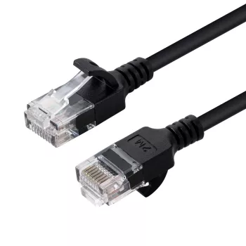 MICROCONNECT Cabo de rede Ethernet Slim U/UTP CAT6 0,3m preto