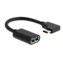 MICROCONNECT cabo USB-C ficha angular para USB 3.0 Type-A, 0,5 m, preto