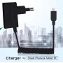 Cabo MicroUSB carregador preto 1m USB 2.0