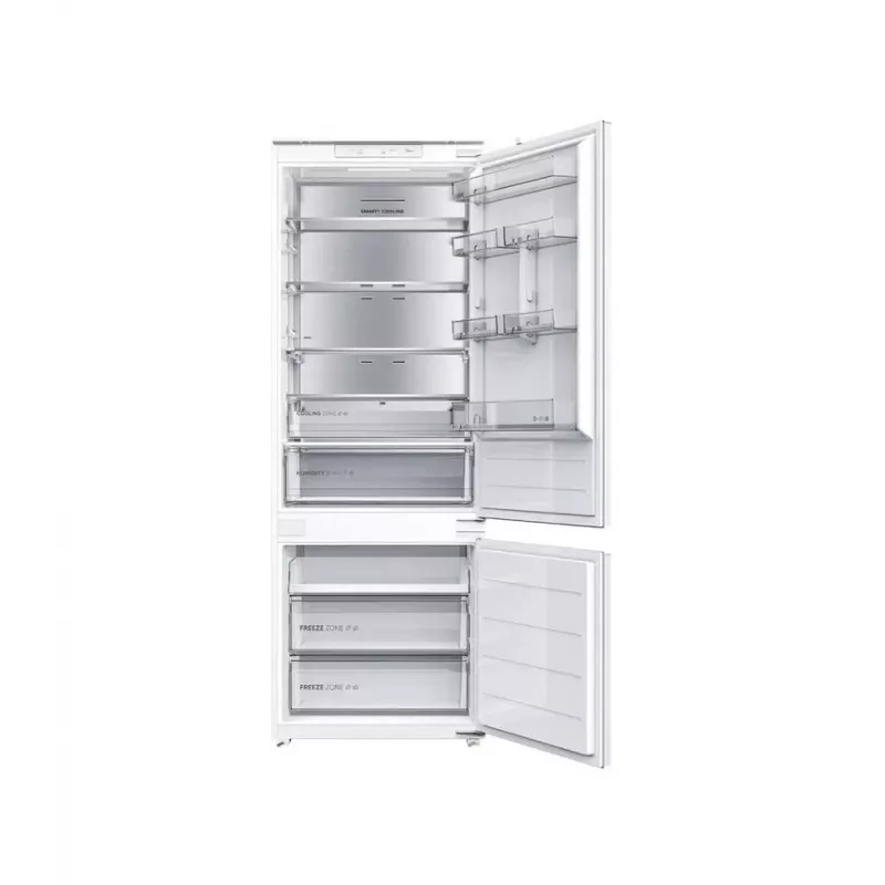 Midea MDRE554FGD01D Frigorífico combinado encastrável, No Frost, 403 L, Branco, Classe energética D