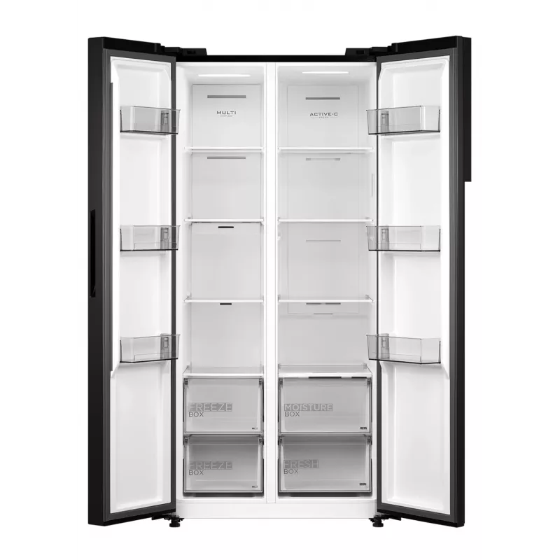Midea MDRS619FIE45 Frigorífico side-by-side, 460 L, No Frost, Dark Inox, Classe de eficiência energética E