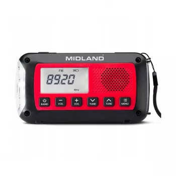 Midland ER100 Rádio de emergência com bateria 2600mAh