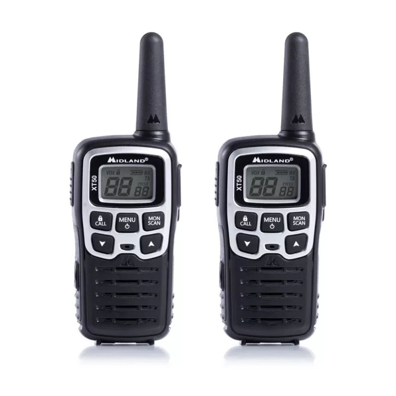 Midland XT50 2x PMR446 Rádio portátil Cinzento