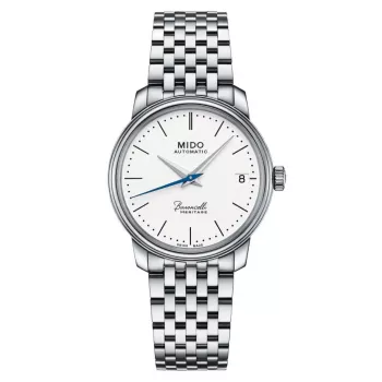 MIDO Baroncelli III Relógio Automático Mulher 33mm Aço Inoxidável Mostrador Opalino Prateado M027207110100