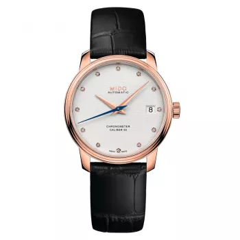 MIDO Baroncelli III Chronometer Automatic Watch M027208360360 34mm PVD ouro rosa