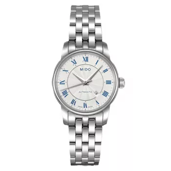 MIDO Baroncelli III Relógio Automático Mulher 29mm Aço Inoxidável Mostrador Prateado M76004211
