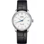 MIDO Baroncelli Lady Relógio Automático 33mm Aço Inoxidável Mostrador Branco Pulseira de Pele Preta M027207160100