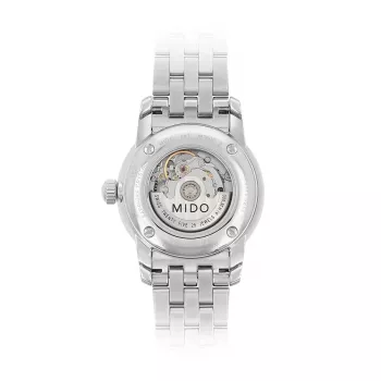 Relógio automático de mulher MIDO Baroncelli Lady M76004181 29mm Aço inoxidável Branco madrepérola