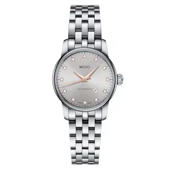 Relógio automático MIDO Baroncelli Lady M76004671 29mm Aço Inoxidável Mostrador Prateado