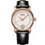 Relógio automático de mulher MIDO M007207360360 33mm aço inoxidável PVD ouro rosa e couro