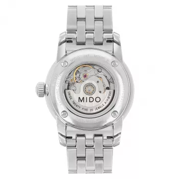 Relógio automático de mulher MIDO M76004261 29mm aço inoxidável mostrador prateado