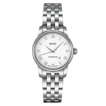 Relógio automático de mulher MIDO M76004261 29mm aço inoxidável mostrador prateado