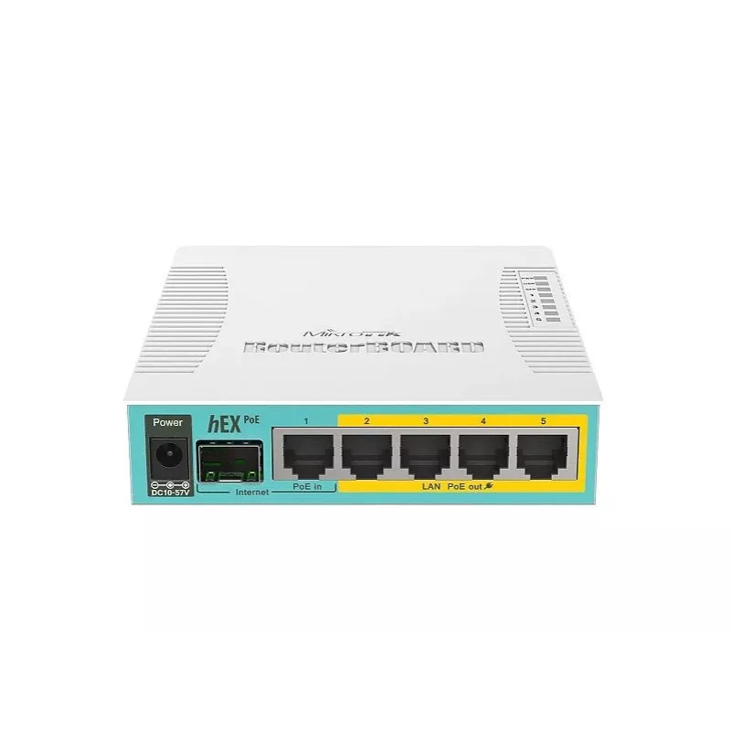 Router Gigabit Ethernet MikroTik hEX PoE branco