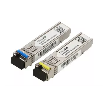 Módulo SFP MikroTik S-3553LC20D, 1,25 Gb/s, 20 km, Single-Mode, par (T1310nm/R1550nm) + (T1550nm/R1310nm)