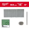 Pregos Milwaukee 16 Gauge 63 mm 0° Brad Nails para M18 FN16GS (pack de 2500)