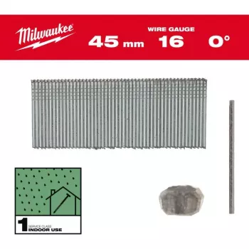 Pinos Milwaukee 16G 45mm 0° para M18 FN16GS - 2500 unid.
