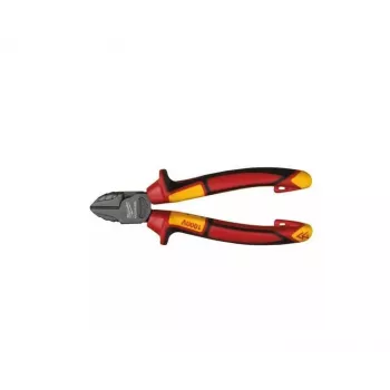 MILWAUKEE Alicate de corte lateral VDE 145 mm - alicate combinado isolado 1000V com punhos ergonómicos macios para trabalhos elétricos