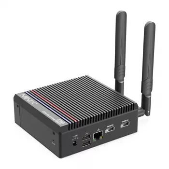 Mini PC barebone MINIX Z300-0dB Intel Processor N300 8C/8T até 3.8GHz DDR5 1x SODIMM M.2 PCIe Gen4 Wi-Fi 6E BT5.2 2x 2.5GbE HDMI 2.1 DP 1.4 USB-C 90W VESA preto