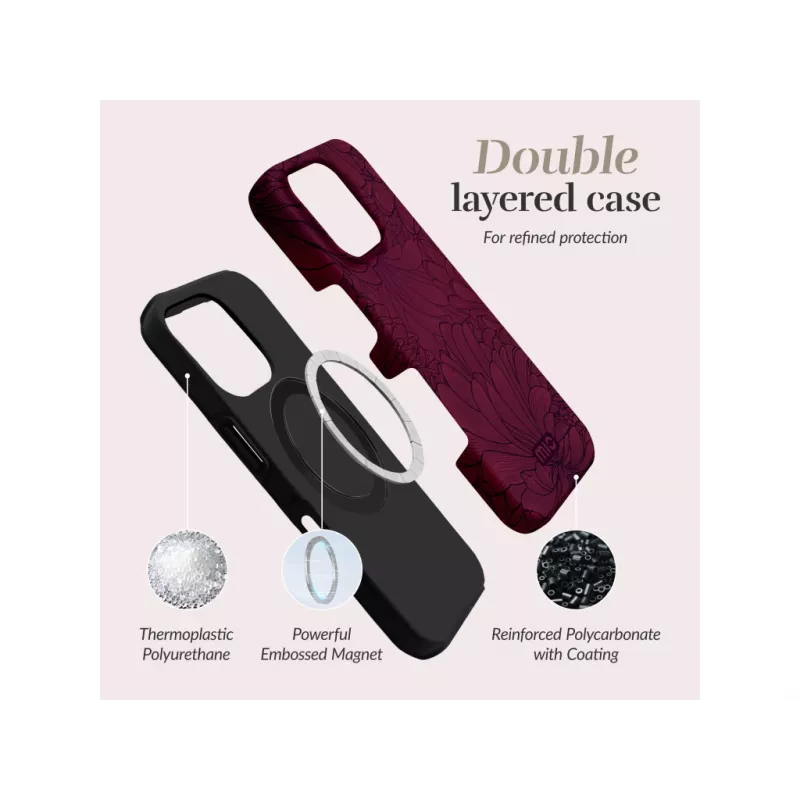 MIO Capa MagSafe Berry Blooms Compatível com iPhone 17