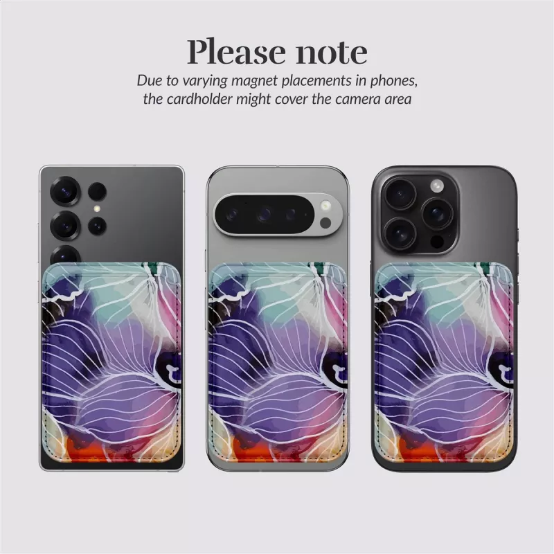 Capa Magsafe MIO Flowers compatível com suporte para cartões