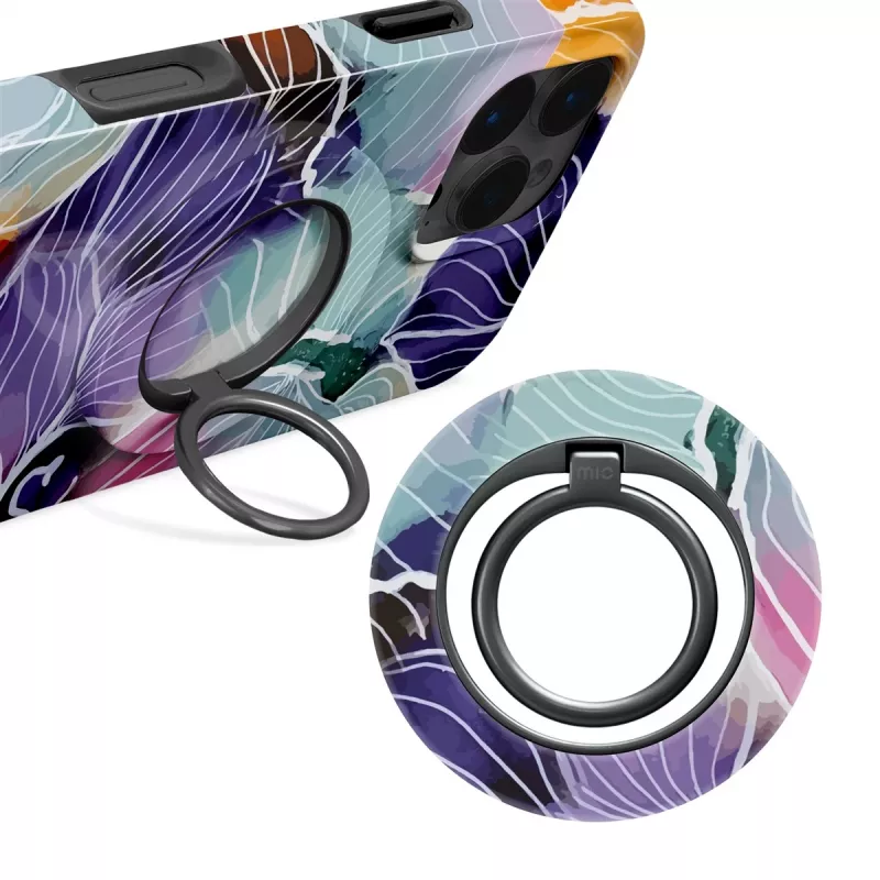 Capa Magsafe MIO Flowers compatível com suporte de anel