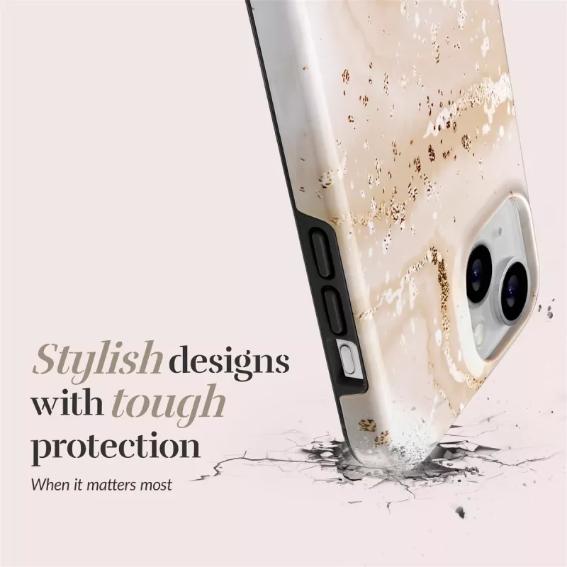 MIO Gold Marble Capa Compatível com MagSafe para iPhone 16 Plus