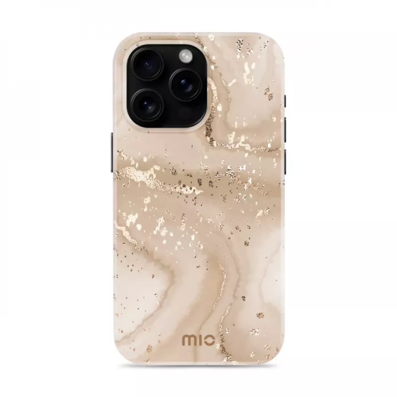 Capa Magsafe MIO Gold Marble Compatível com iPhone 16 Pro Max