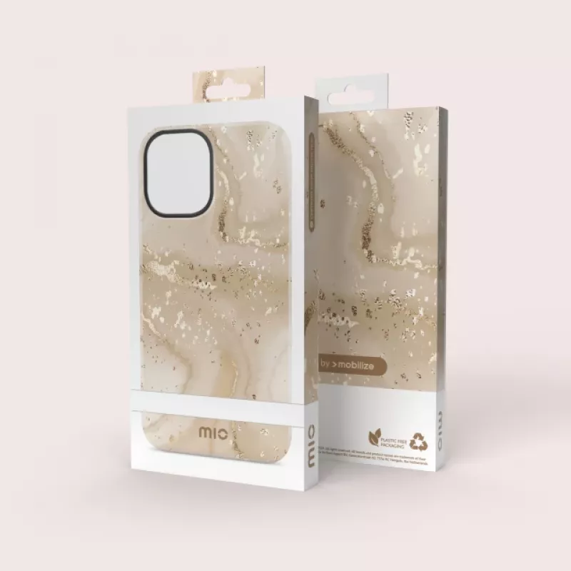 Capa compatível com MagSafe MIO Gold Marble para Samsung S24 FE 5G