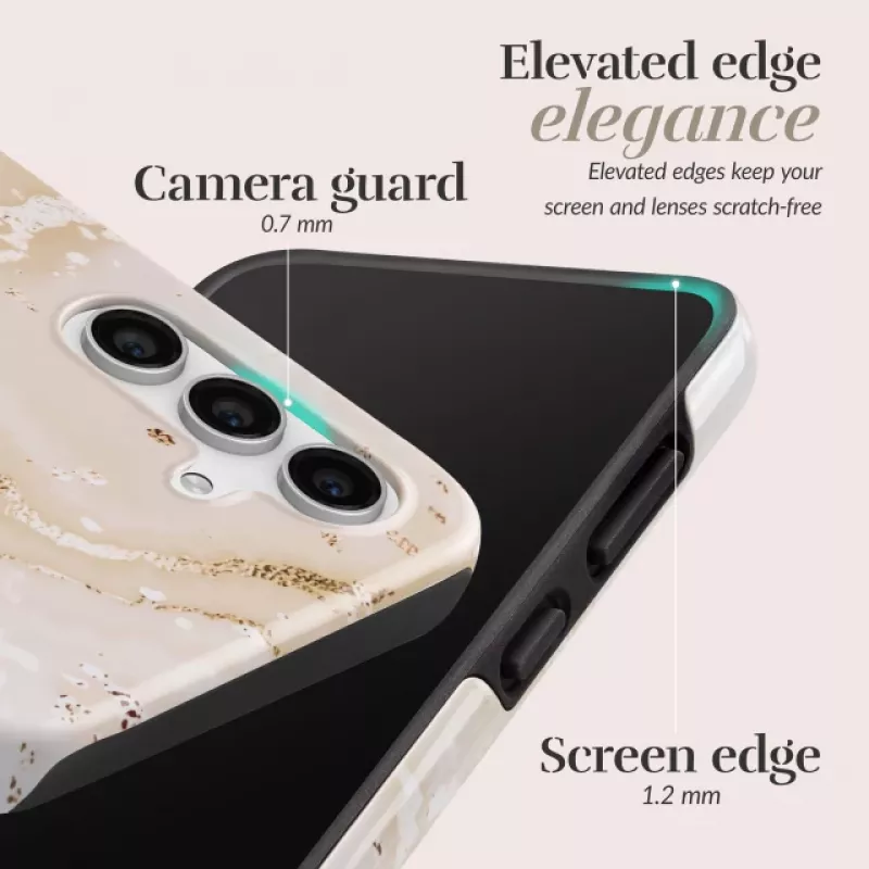 Capa compatível com MagSafe MIO Gold Marble para Samsung S24 FE 5G