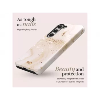 Capa MIO Gold Marble compatível com Magsafe para Samsung S25 Plus 5G