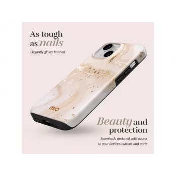 MIO Capa MagSafe Gold Marble Compatível com iPhone Pro Max