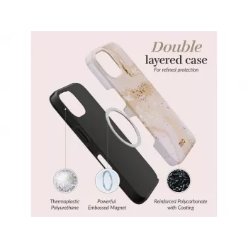 MIO Capa MagSafe Gold Marble Compatível com iPhone Pro Max