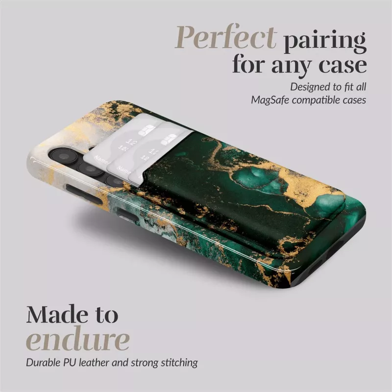 MIO Capa MagSafe Green Marble Compatível com porta-cartões
