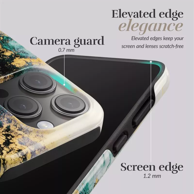 MIO Green Marble Capa Compatível com MagSafe para iPhone 16 Pro