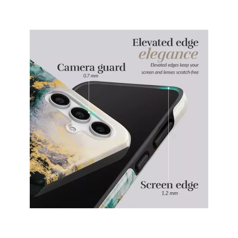 MIO Green Marble Capa Compatível com MagSafe para Samsung S25 Plus 5G