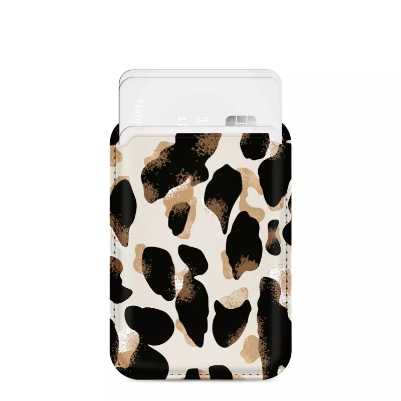 Capa Magsafe MIO Leopard compatível com suporte para cartões