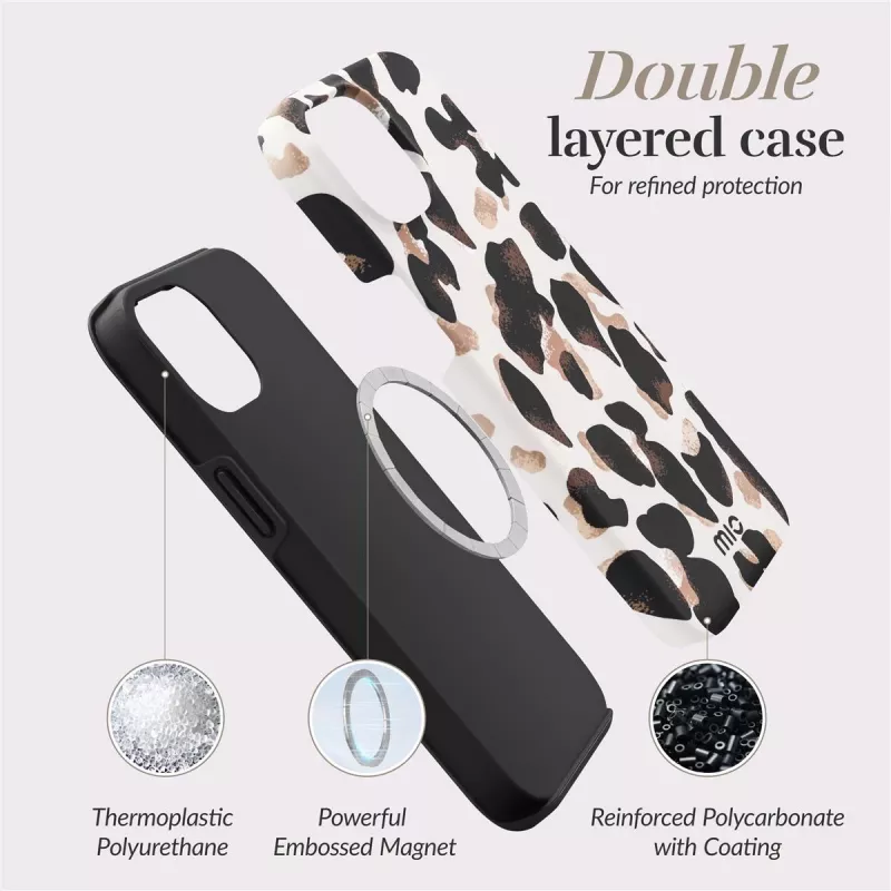 MIO Leopard Capa Compatível com MagSafe para iPhone 16 Plus